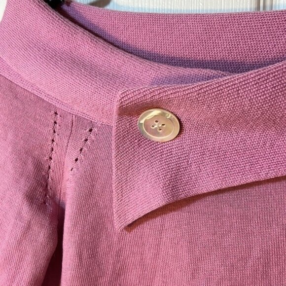 Size XS banana republic 100 % Merino wool pink Barbiecore sweater cozy chic - Picture 3 of 5